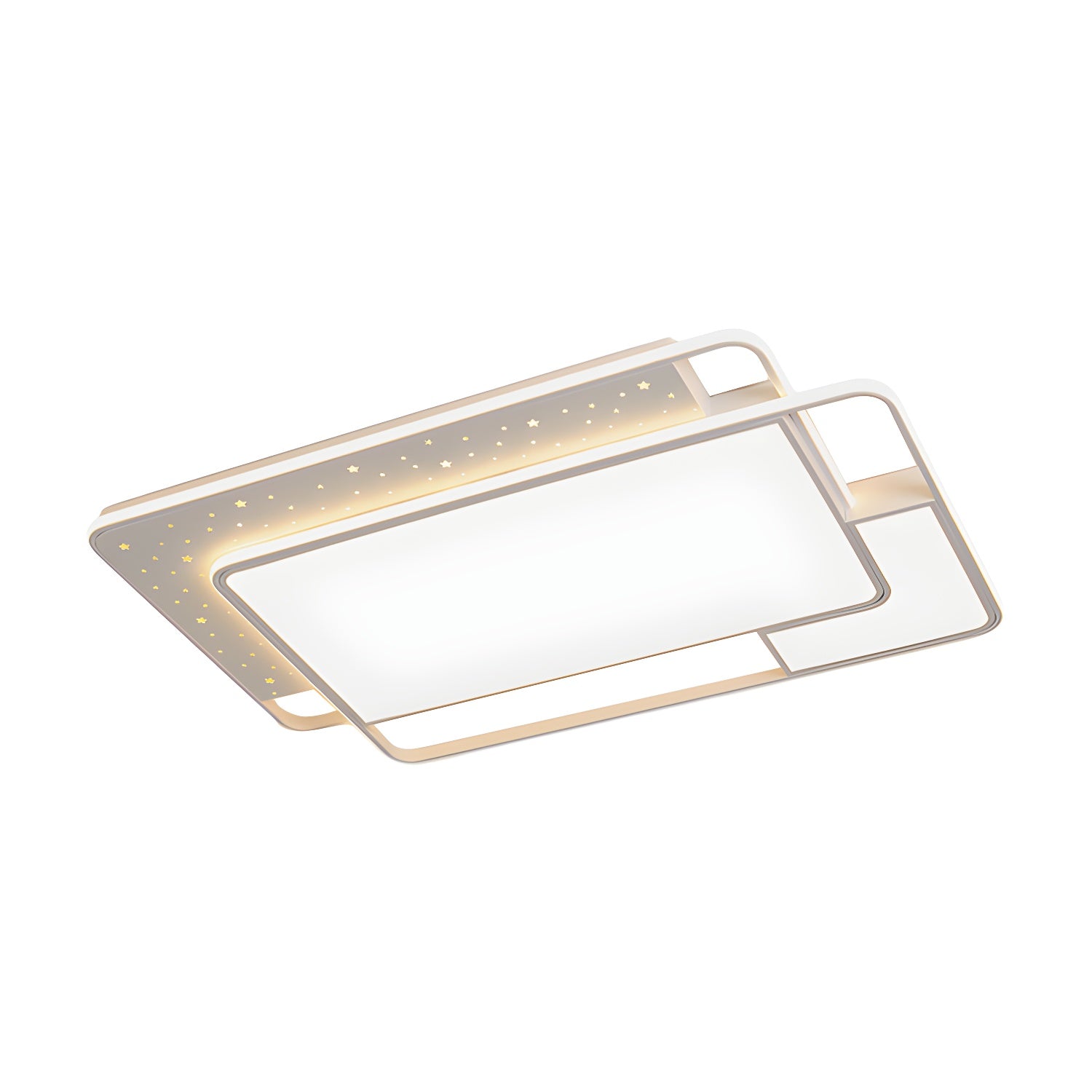 White Acrylic Flush Mount LED Bulbs Modern Ceiling Light with 4 Lights