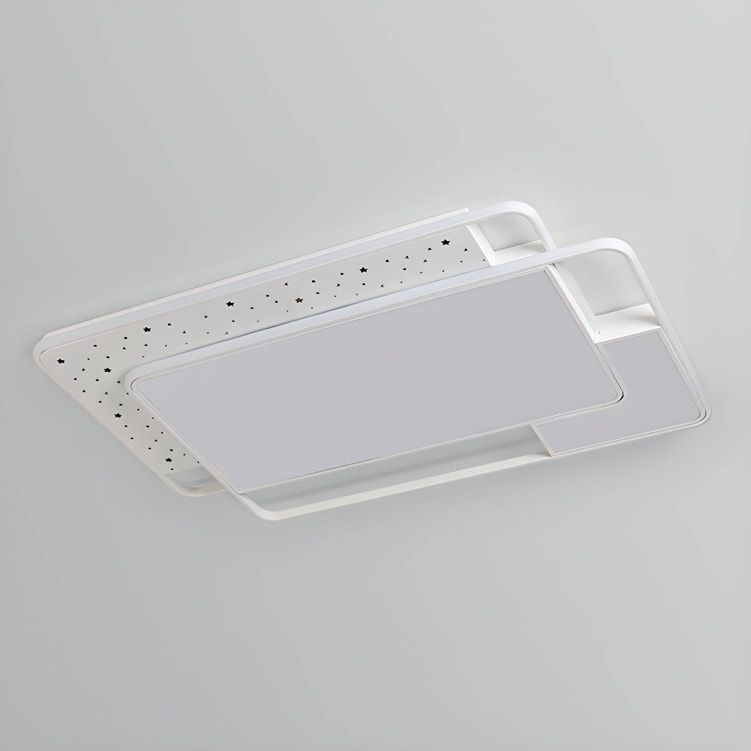 White Acrylic Flush Mount LED Bulbs Modern Ceiling Light with 4 Lights