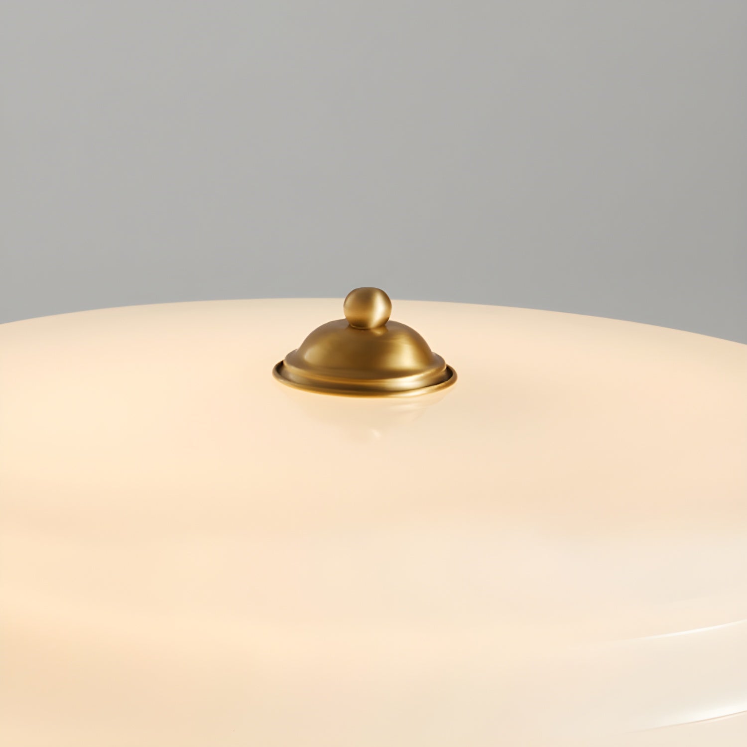 White Circle Modern Flush Mount Ceiling Light with White Glass Shade