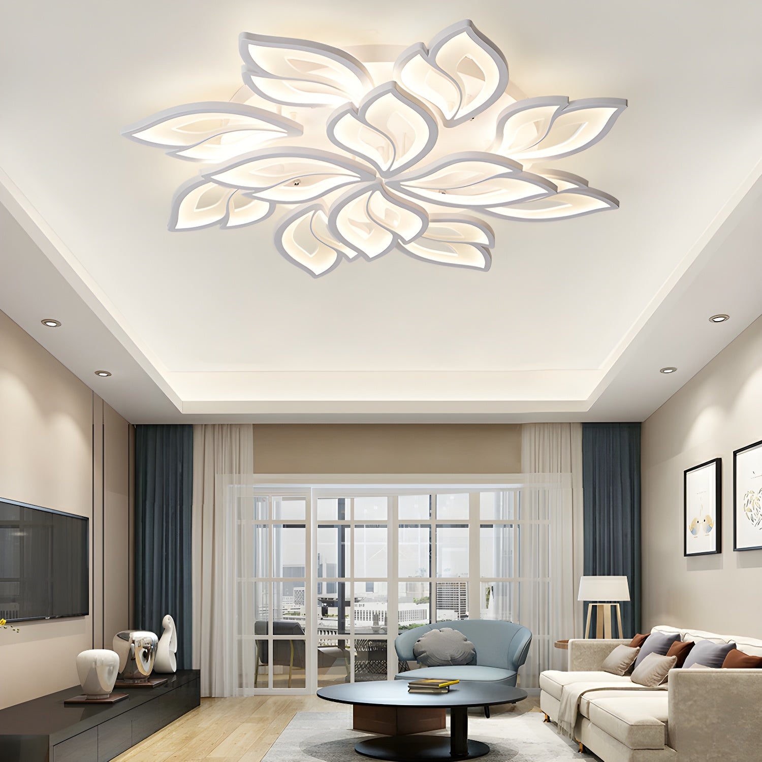 White LED Flush Mount Circle Ceiling Light for Modern and Stylish Homes