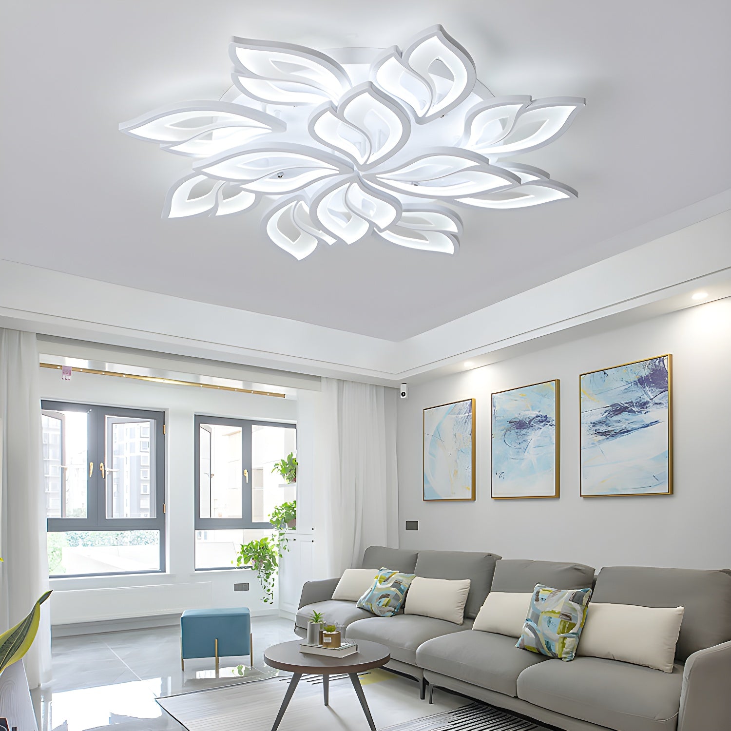 White LED Flush Mount Circle Ceiling Light for Modern and Stylish Homes