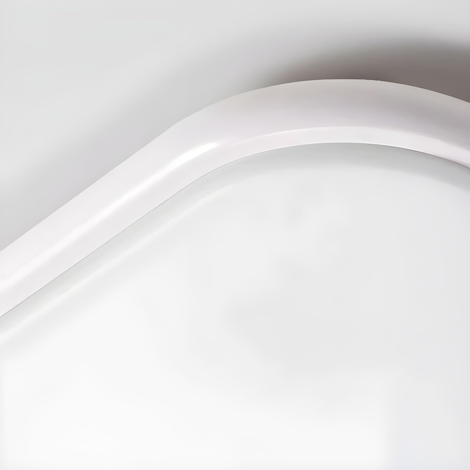 LED Flush Mount Ceiling Light in White with Acrylic Shade Modern Style