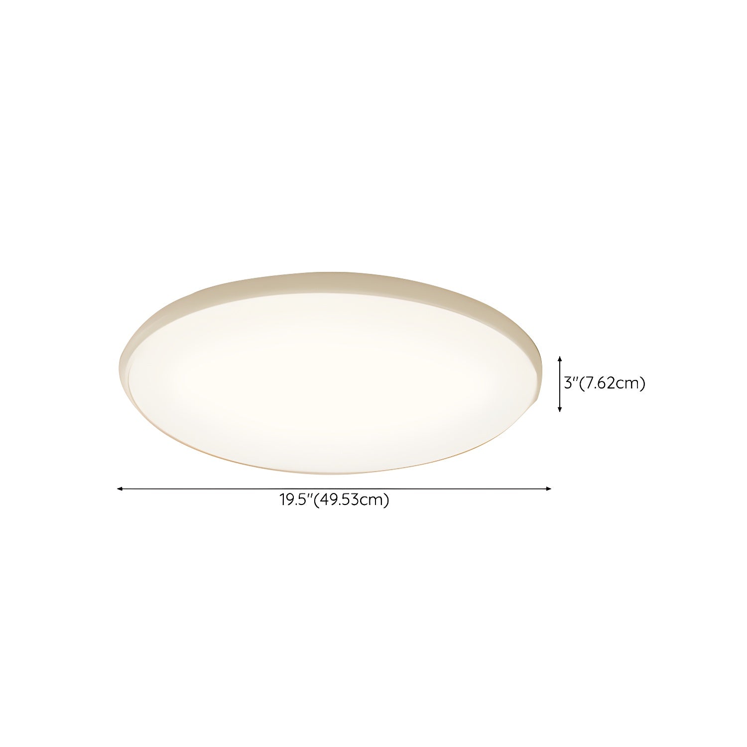 LED Flush Mount Ceiling Light in White with Acrylic Shade Modern Style