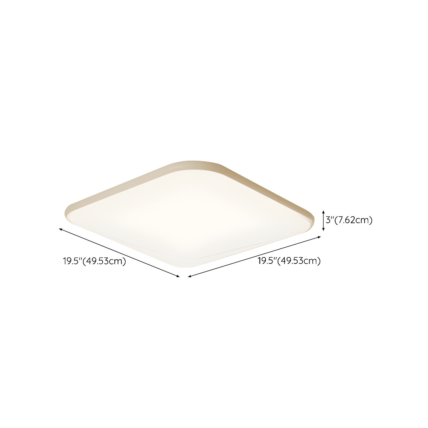 LED Flush Mount Ceiling Light in White with Acrylic Shade Modern Style