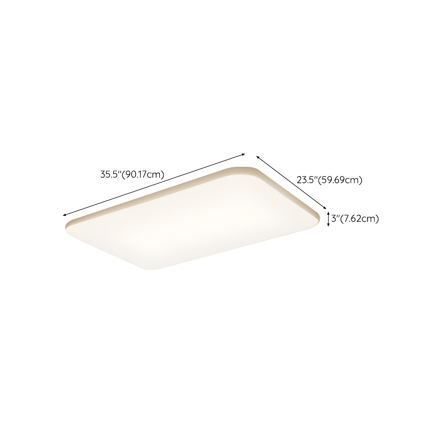 LED Flush Mount Ceiling Light in White with Acrylic Shade Modern Style