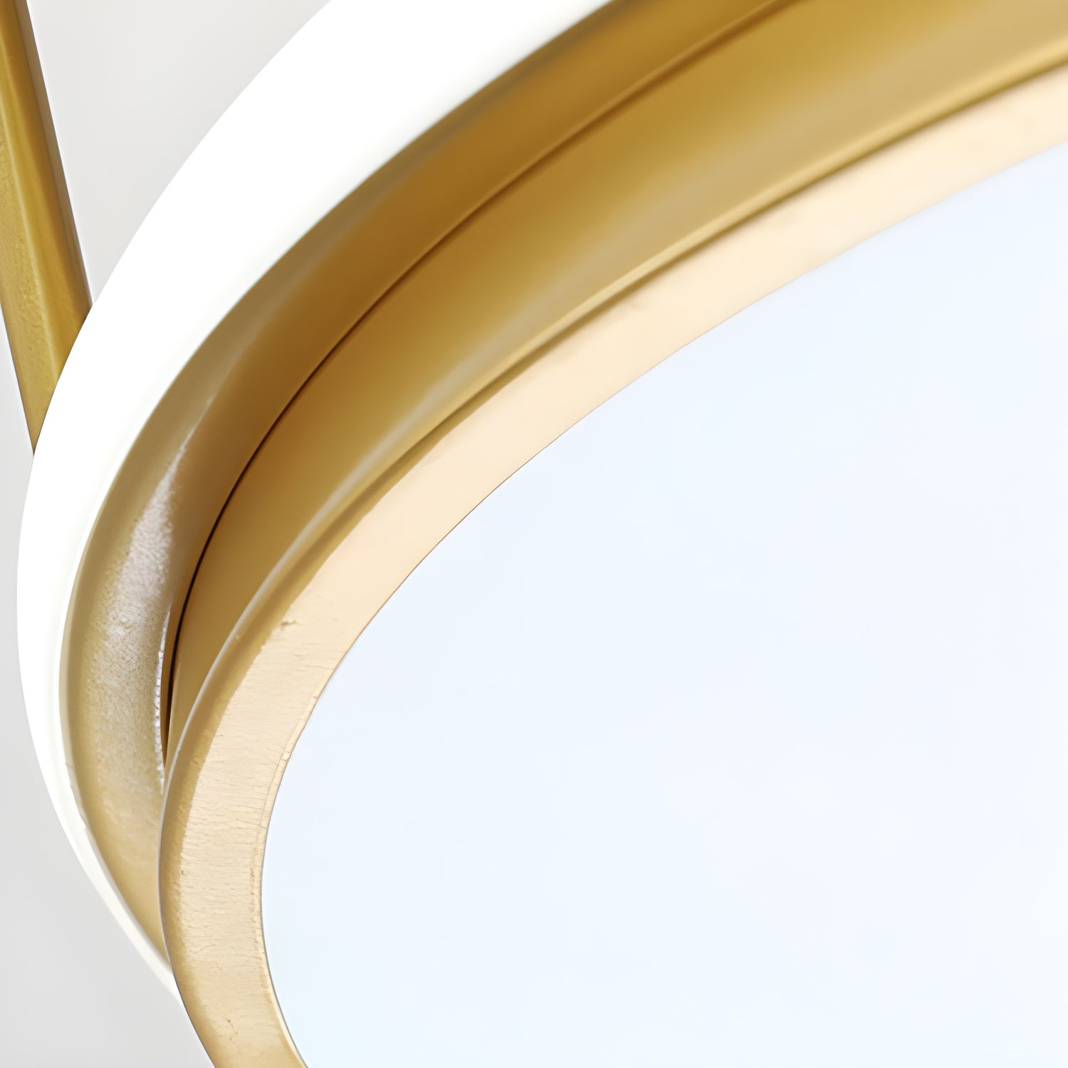 Modern LED Drum Semi-Flush Ceiling Light with White Acrylic Shade for Residential Use