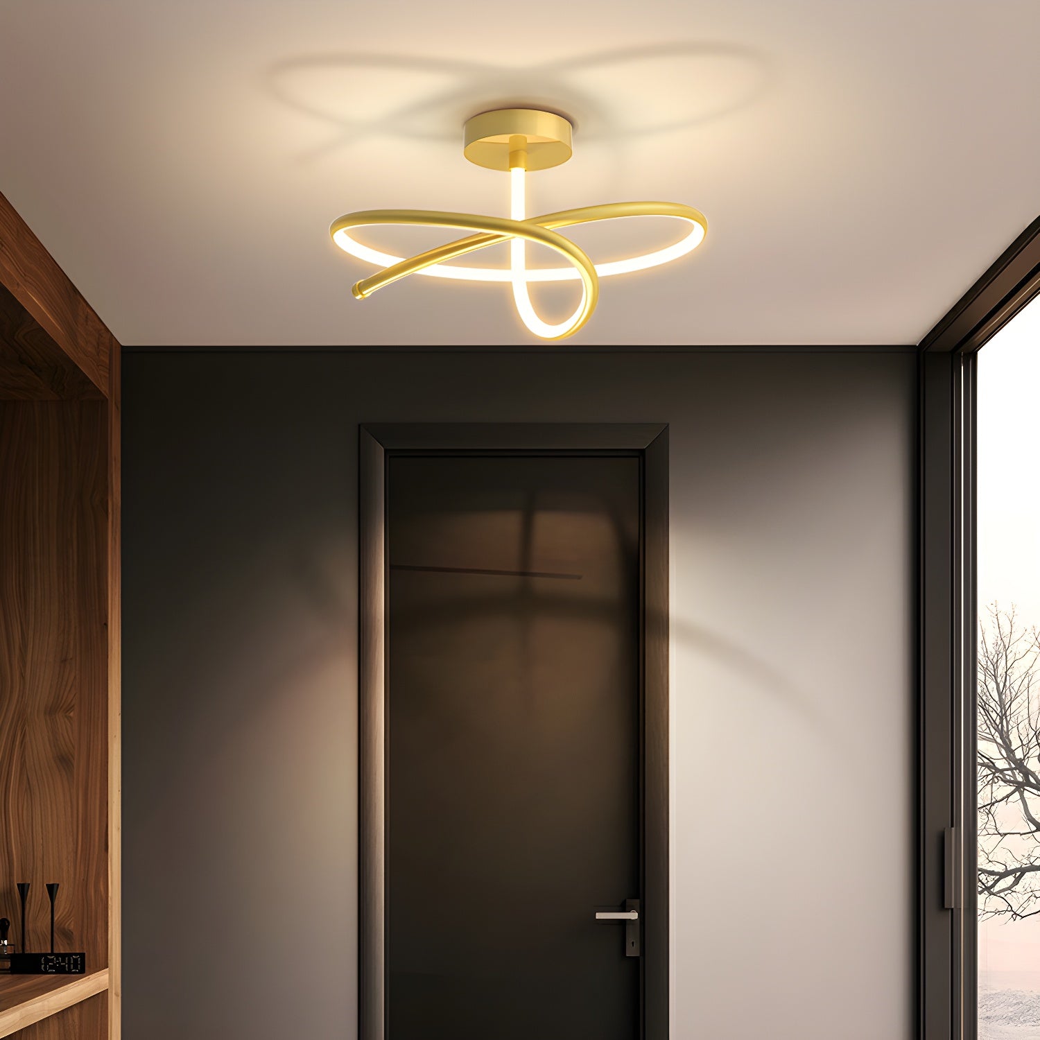 White Circle LED Ceiling Light with Silica Gel Shade - Modern Style Flush Mount for Residential Use