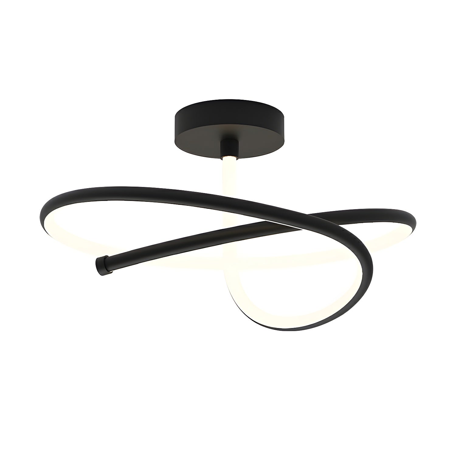 White Circle LED Ceiling Light with Silica Gel Shade - Modern Style Flush Mount for Residential Use