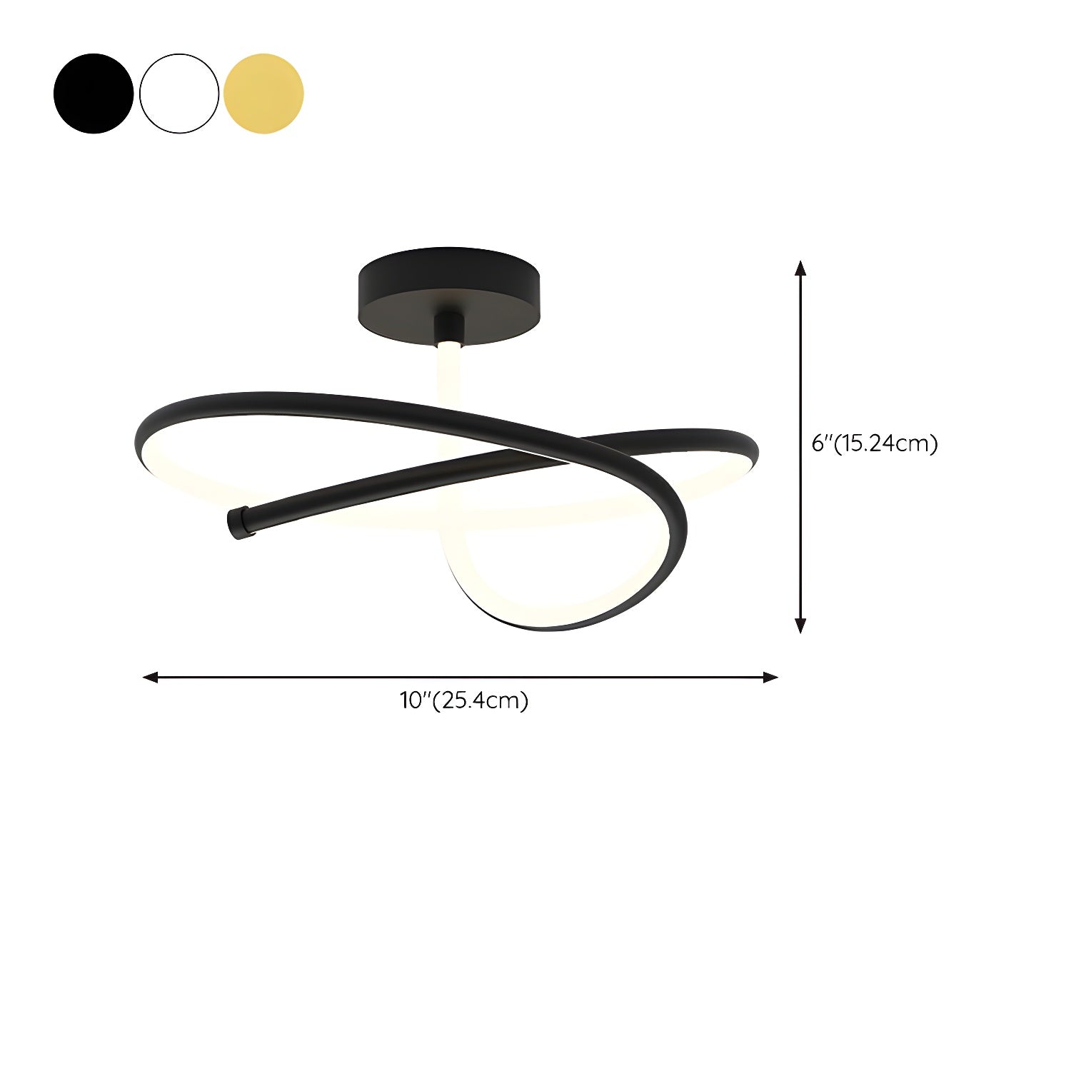 White Circle LED Ceiling Light with Silica Gel Shade - Modern Style Flush Mount for Residential Use