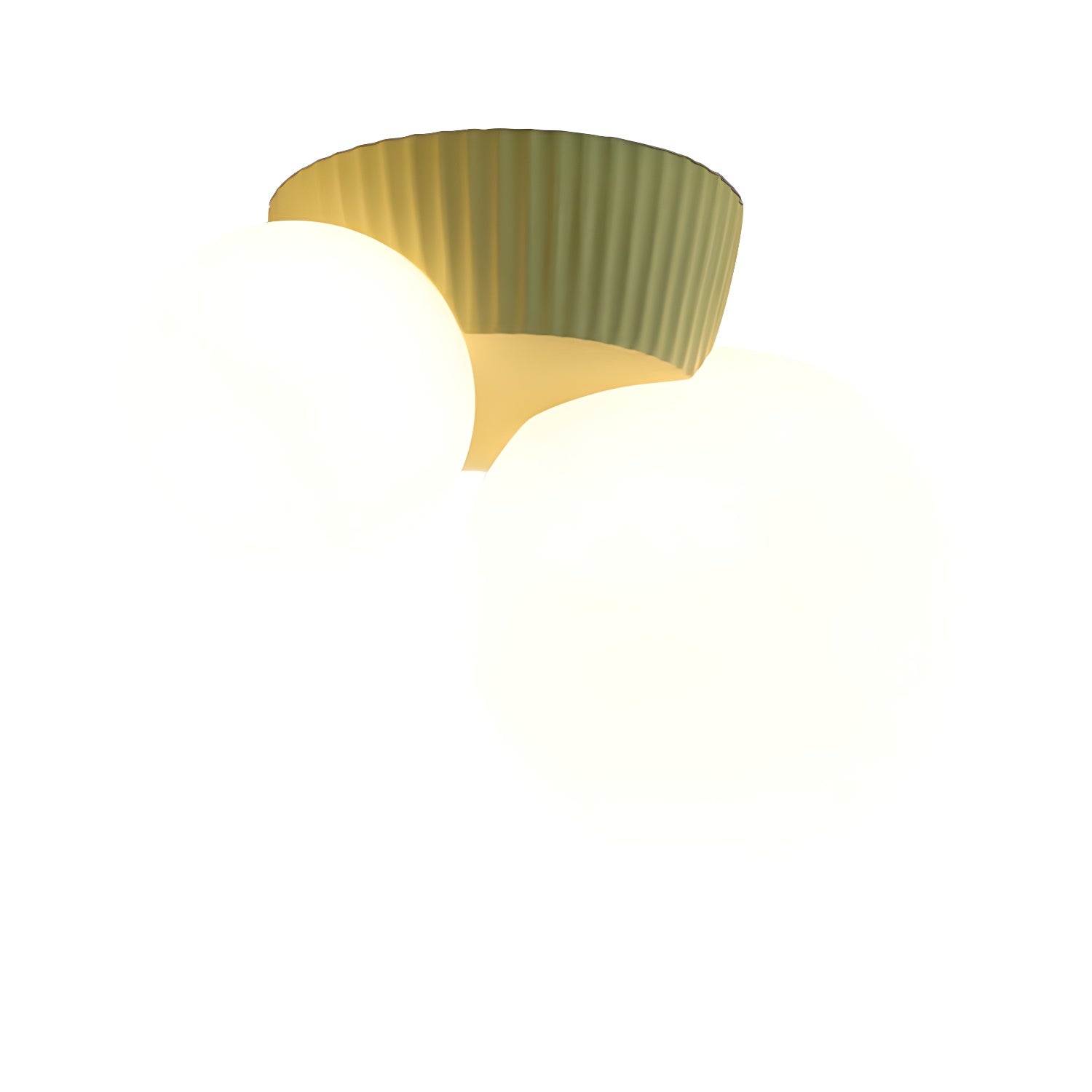 Contemporary Resin Flush Mount Ball Ceiling Light with White Globe Shade