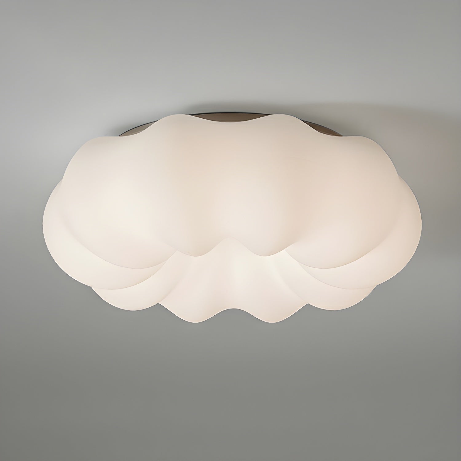 Elegant White Drum LED Flush Mount Modern Ambiance with Resin Shade