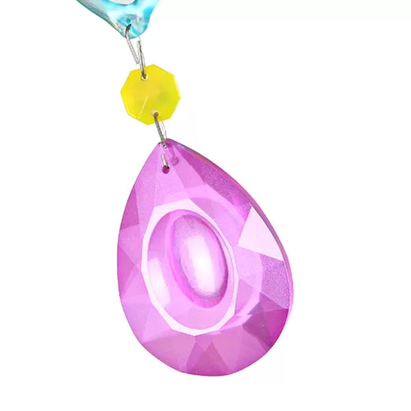 Glass Candle Pendant Light with Crystal Pretty Multi-Colored Chandelier for Kindergarten Clearhalo 'Ceiling Lights' 'Chandeliers' Lighting' options 101947