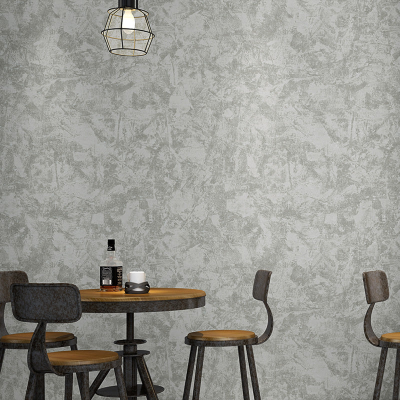 Cement Look Wall Covering 20.5"W x 31'L Wallpaper Roll for Home Decoration, Non-Pasted Silver Gray Clearhalo 'Industrial wall decor' 'Industrial' 'Wallpaper' Wall Decor' 1026190