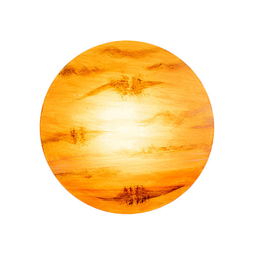 Living Room Flat Planet Wall Light Acrylic Modern Creative Multi-Color Sconce Light Tan Clearhalo 'Wall Lamps & Sconces' 'Wall Lights' Lighting' 103583