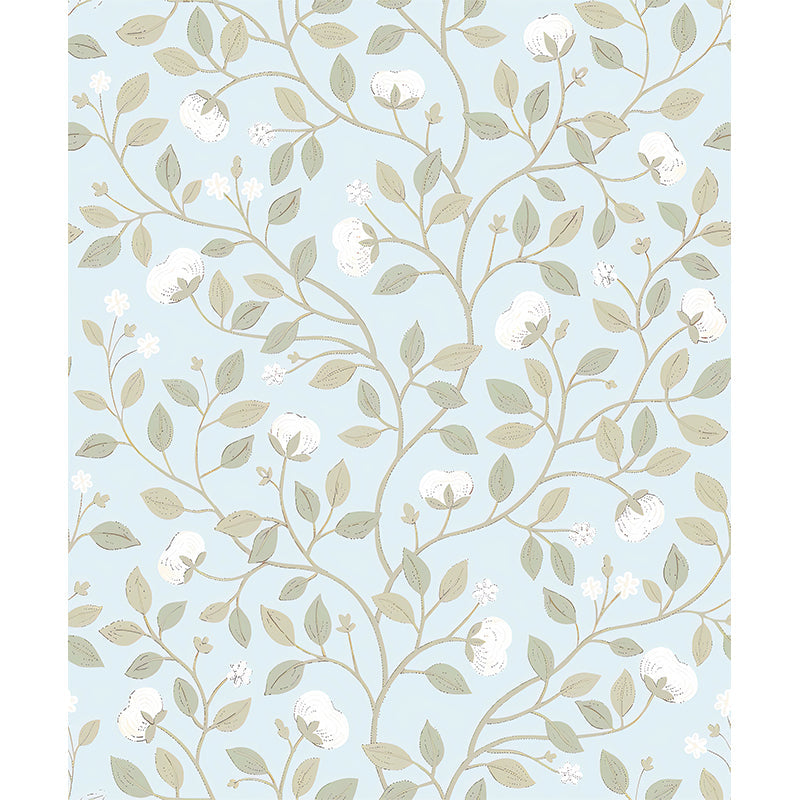 Dense Flower Pattern Wall Mural Decal for Girl's Bedroom Simple Wall Art in Soft Color, Made to Measure Clearhalo 'Wall Decor' 'Wall Mural' 1036260