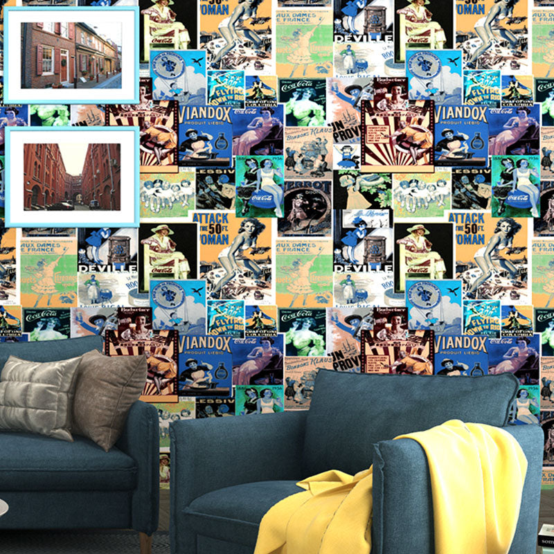 Photography Wallpaper Roll Vinyl Wall Decor in Natural Color, 33-foot x 20.5-inch, Non-Pasted Clearhalo 'Industrial wall decor' 'Industrial' 'Wallpaper' Wall Decor' 1036978