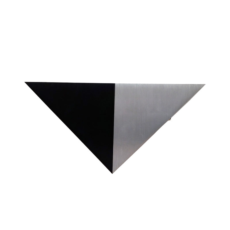 Minimalism Pyramid Wall Lamp Kit Metal Party RGB LED Wall Mounted Light in Black and Silver Clearhalo 'Cast Iron' 'Glass' 'Industrial' 'Modern wall lights' 'Modern' 'Tiffany' 'Traditional wall lights' 'Wall Lamps & Sconces' 'Wall Lights' Lighting' 1040845