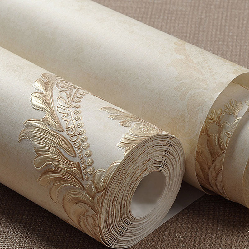 Nostalgic Blossoms Wall Decor in Soft Color Bedroom Wallpaper Roll, Non-Pasted, 33' by 20.5" Clearhalo 'Vintage wall decor' 'Vintage' 'Wallpaper' Wall Decor' 1049191