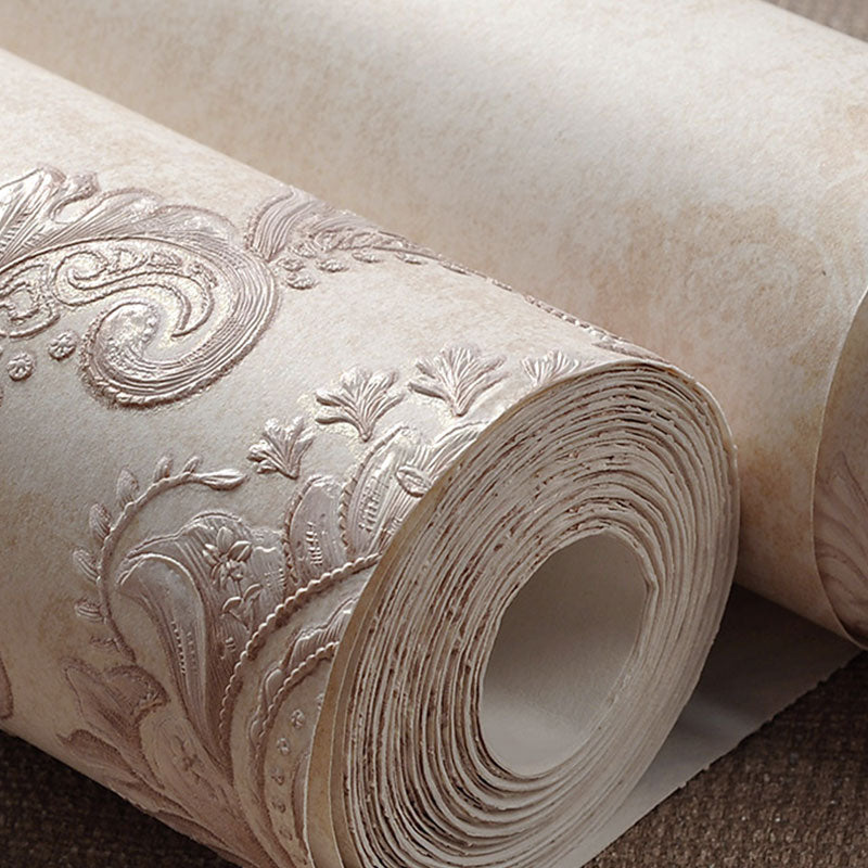 Nostalgic Blossoms Wall Decor in Soft Color Bedroom Wallpaper Roll, Non-Pasted, 33' by 20.5" Clearhalo 'Vintage wall decor' 'Vintage' 'Wallpaper' Wall Decor' 1049202