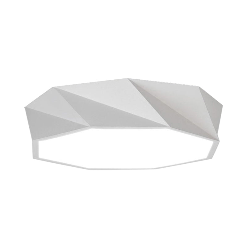 Concave/Convex Shape Metal Flush Mount Lighting Modern Led White/Black Flush Ceiling Mount, 16"/19.5"/23.5" Wide Clearhalo 'Ceiling Lights' 'Close To Ceiling Lights' 'Close to ceiling' 'Flush mount' Lighting' 106106
