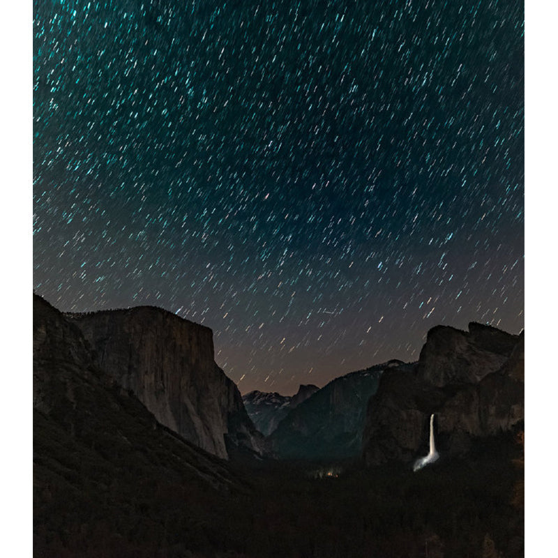 Starry Sky and Mountain Mural Wallpaper for Bedroom Decor Contemporary Wall Art, Made to Measure Clearhalo 'Wall Decor' 'Wall Mural' 1061773