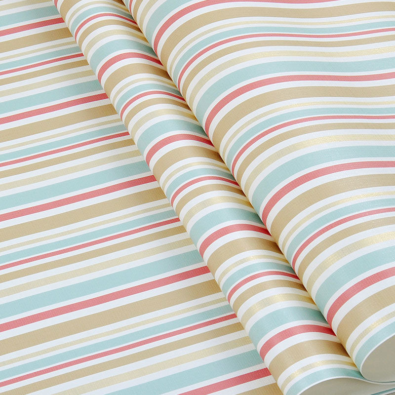 Vertical Stripe Wallpaper Roll for Living Room in Natural Color, 33-foot x 20.5-inch Clearhalo 'Modern wall decor' 'Modern' 'Wallpaper' Wall Decor' 1061989