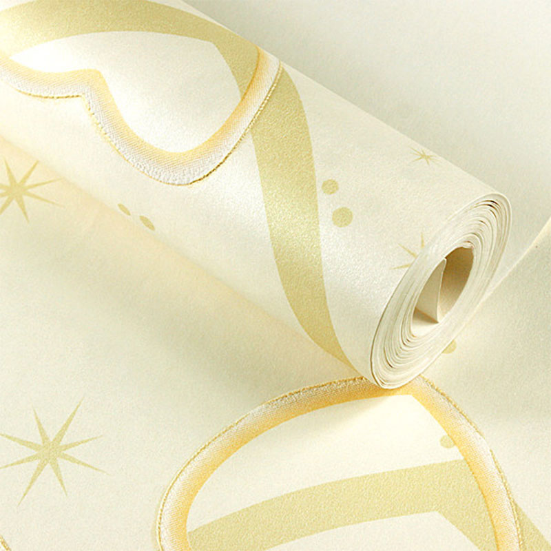 Moisture-Resistant Loving Heart Wallpaper Roll 19.4 sq ft. Minimalist Wall Decor for Kids Bedroom Clearhalo 'Wall Decor' 'Wallpaper' 1062150