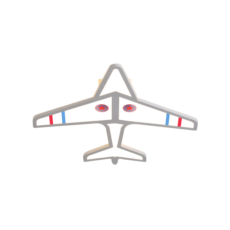 Acrylic Airplane Ceiling Mounted Fixture Cartoon LED White/Blue Flush Lighting for Child Bedroom Clearhalo 'Ceiling Lights' 'Close To Ceiling Lights' 'Close to ceiling' 'Flush mount' Lighting' 1062460