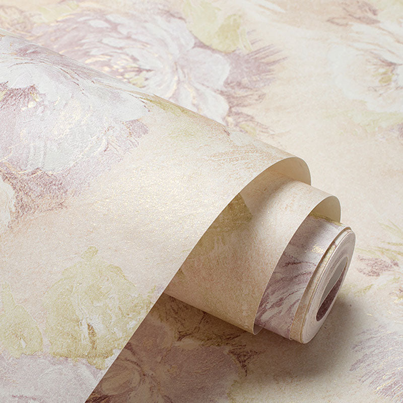 Blossoming Roses Wall Decor 20.5 in x 33 ft Rural Wallpaper Roll for Girls Bedroom Clearhalo 'Country wall decor' 'Rustic' 'Wallpaper' Wall Decor' 1063237