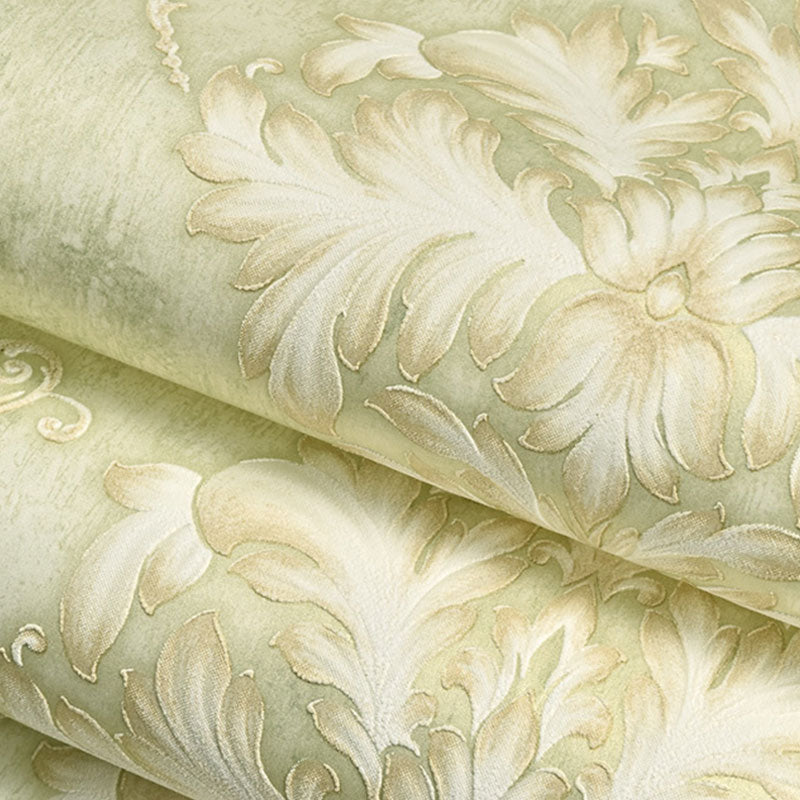 Damask Design Wallpaper Roll for Bedroom in Neutral Color, 33 ft. x 20.5 in, Non-Pasted Clearhalo 'Wall Decor' 'Wallpaper' 1063324