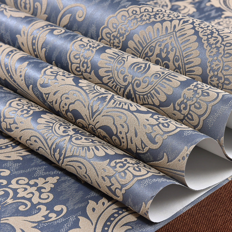 Stain-Resistant Damask Wallpaper Non-Woven Fabric European Wall Decor for Guest Room Clearhalo 'Vintage wall decor' 'Vintage' 'Wallpaper' Wall Decor' 1063328