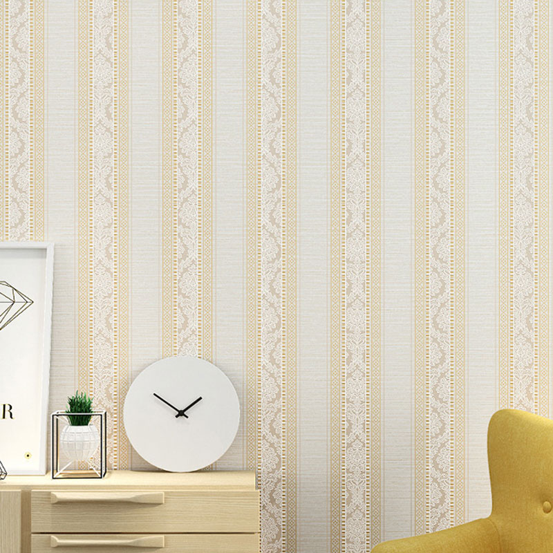 Vertical Stripe Wall Covering for Living Room Decoration Minimalist Wallpaper Roll, 31' x 20.5" Beige Clearhalo 'Modern wall decor' 'Modern' 'Wallpaper' Wall Decor' 1063440