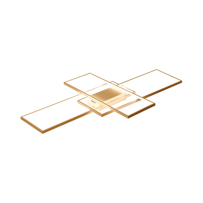 Rectangular Flushmount Modernism Acrylic LED White Flush Mount Light Fixture in Warm/White/Natural Light Clearhalo 'Ceiling Lights' 'Close To Ceiling Lights' 'Close to ceiling' 'Flush mount' Lighting' 106640