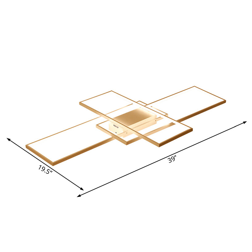 Rectangular Flushmount Modernism Acrylic LED White Flush Mount Light Fixture in Warm/White/Natural Light Clearhalo 'Ceiling Lights' 'Close To Ceiling Lights' 'Close to ceiling' 'Flush mount' Lighting' 106641
