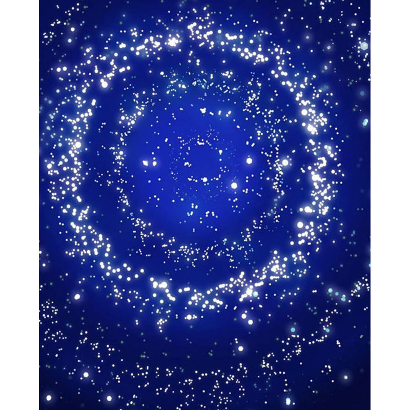 Full Size Nebula Wall Art for Children Starry Sky Wall Mural in Blue, Moisture-Resistant Clearhalo 'Wall Decor' 'Wall Mural' 1114097