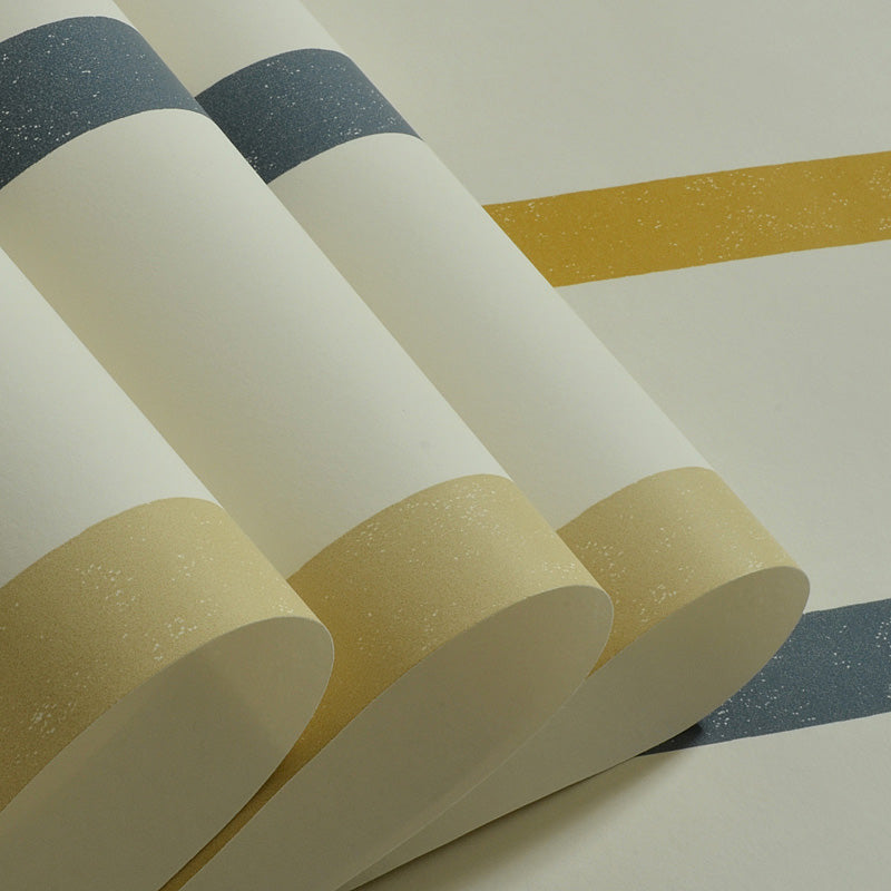 Latitudinal Stripe Wallpaper Roll for Kids Bedroom in Natural Color, 20.5"W x 33'L Clearhalo 'Wall Decor' 'Wallpaper' 1116421