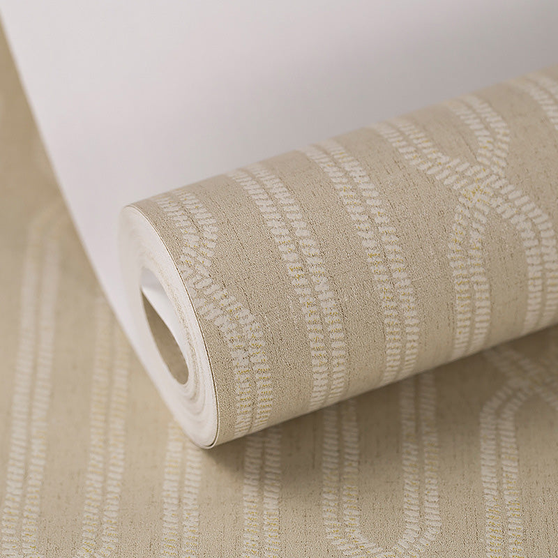 20.5" x 33' Geometries Wallpaper Roll for Living Room Stripe Wall Decor in Pastel Color, Stain-Resistant Clearhalo 'Modern wall decor' 'Modern' 'Wallpaper' Wall Decor' 1116631