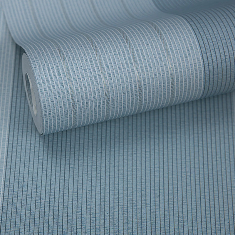 Postmodern Wallpaper Roll in Neutral Color Vertical Stripe Wall Covering for Bedroom, 20.5"W x 33'L Blue Clearhalo 'Modern wall decor' 'Modern' 'Wallpaper' Wall Decor' 1116852