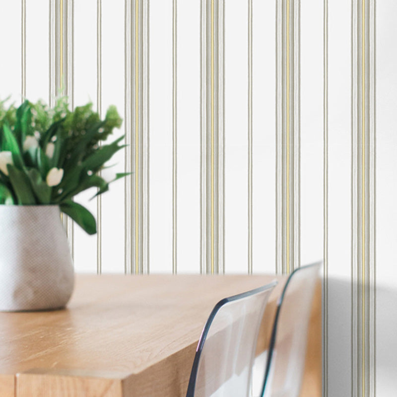Stain-Resistant Vertical Stripes Wall Covering 20.5" by 33' Minimalist Wallpaper for Home Decoration Yellow Clearhalo 'Modern wall decor' 'Modern' 'Wallpaper' Wall Decor' 1116872