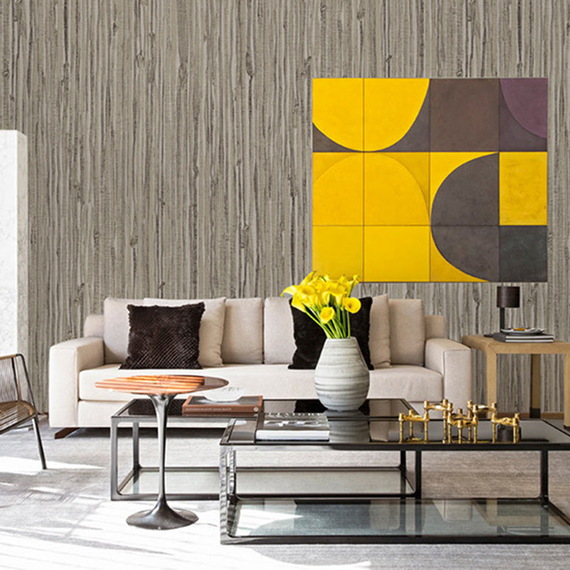 Natural Color Contemporary Wall Covering 20.5" by 33' Wood Look Wallpaper Roll for Home Decoration Taupe Clearhalo 'Modern wall decor' 'Modern' 'Wallpaper' Wall Decor' 1122937
