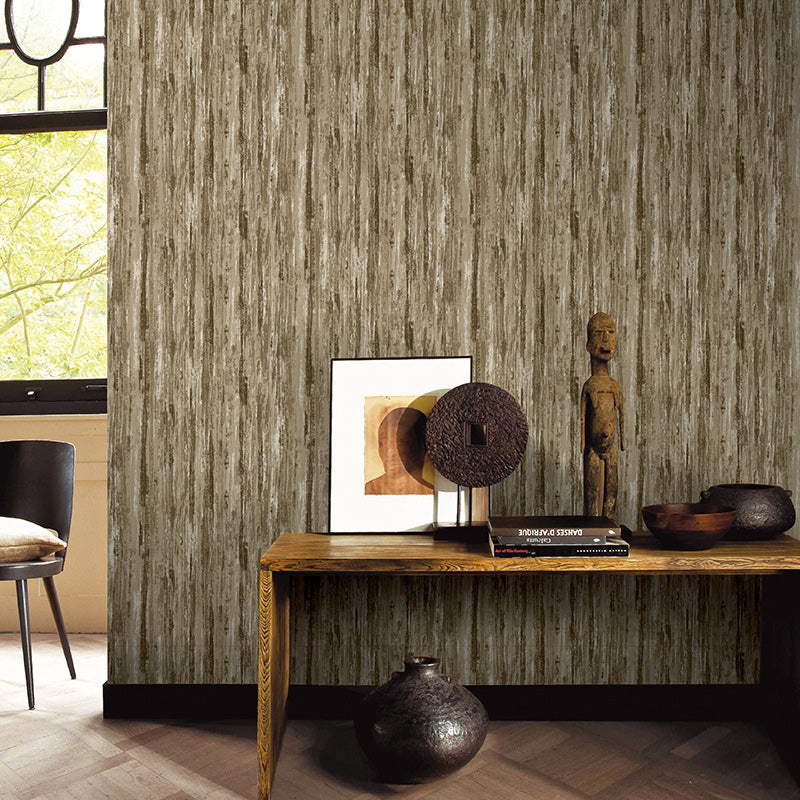 Stain-Resistant Reclaimed Wood Wallpaper 33 ft. x 20.5 in Minimalist Wall Decor for Living Room Coffee Clearhalo 'Country wall decor' 'Rustic' 'Wallpaper' Wall Decor' 1122968