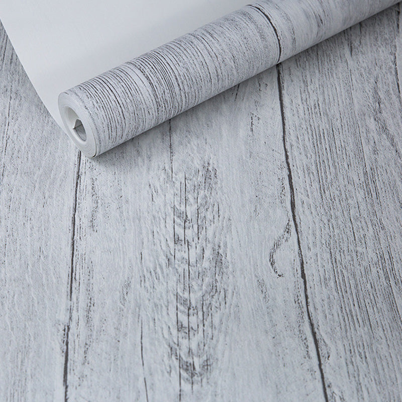 Wooden Stripes Wall Covering in Neutral Color Non-Woven Material Wallpaper for Coffee Shop, 57.1 sq ft. Clearhalo 'Country wall decor' 'Rustic' 'Wallpaper' Wall Decor' 1123080