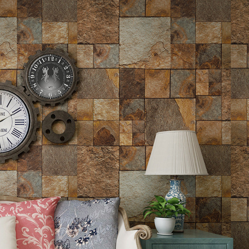57.1 sq ft. Nostalgic Wallpaper Roll for Accent Wall with Marble Look Design in Neutral Color Clearhalo 'Country wall decor' 'Rustic' 'Wallpaper' Wall Decor' 1123231