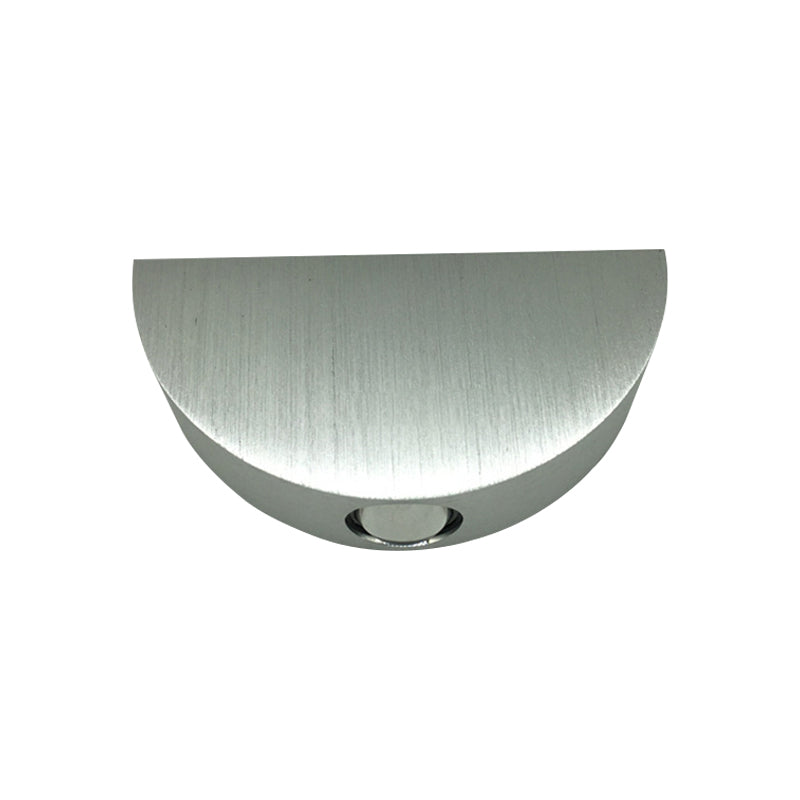 Silver Half-Circle Wall Light Kit Minimalist Aluminum LED Sconce Lighting in Blue/Red/Multi-Colored Light Clearhalo 'Cast Iron' 'Glass' 'Industrial' 'Modern wall lights' 'Modern' 'Tiffany' 'Traditional wall lights' 'Wall Lamps & Sconces' 'Wall Lights' Lighting' 1125817