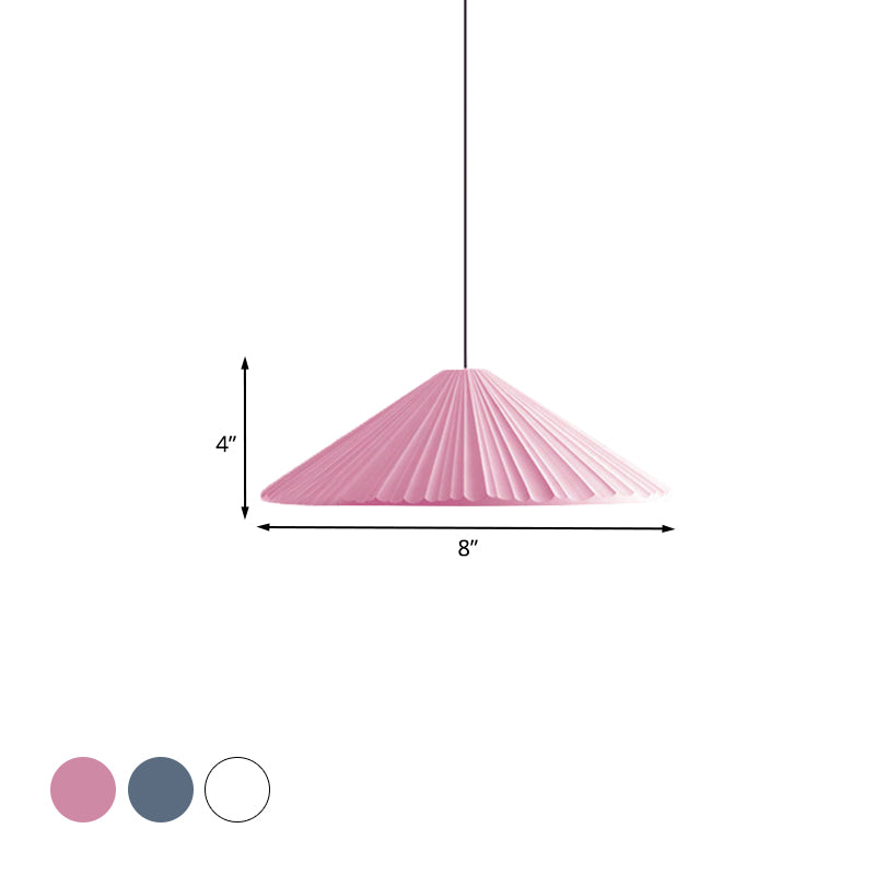 White/Pink/Blue Ribbed Cone Pendant Light Nordic Style 1 Light Living Room Hanging Lamp, 8"/12.5"/16" Diameter Clearhalo 'Art Deco Pendants' 'Cast Iron' 'Ceiling Lights' 'Ceramic' 'Crystal' 'Industrial Pendants' 'Industrial' 'Metal' 'Middle Century Pendants' 'Modern Pendants' 'Modern' 'Pendant Lights' 'Pendants' 'Tiffany' Lighting' 1126838