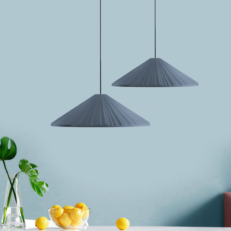 White/Pink/Blue Ribbed Cone Pendant Light Nordic Style 1 Light Living Room Hanging Lamp, 8"/12.5"/16" Diameter Clearhalo 'Art Deco Pendants' 'Cast Iron' 'Ceiling Lights' 'Ceramic' 'Crystal' 'Industrial Pendants' 'Industrial' 'Metal' 'Middle Century Pendants' 'Modern Pendants' 'Modern' 'Pendant Lights' 'Pendants' 'Tiffany' Lighting' 1126840
