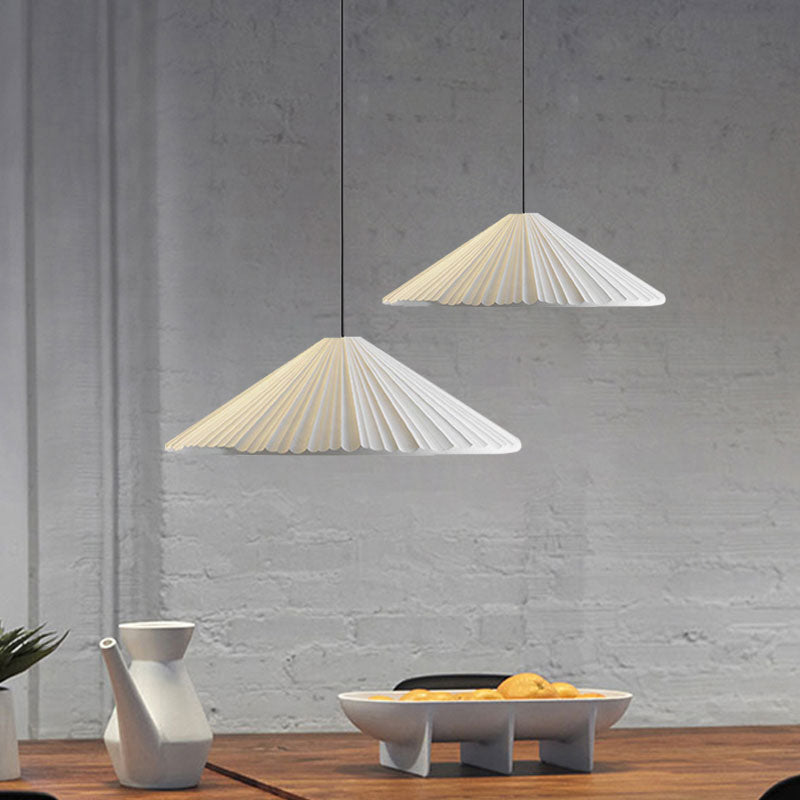 White/Pink/Blue Ribbed Cone Pendant Light Nordic Style 1 Light Living Room Hanging Lamp, 8"/12.5"/16" Diameter Clearhalo 'Art Deco Pendants' 'Cast Iron' 'Ceiling Lights' 'Ceramic' 'Crystal' 'Industrial Pendants' 'Industrial' 'Metal' 'Middle Century Pendants' 'Modern Pendants' 'Modern' 'Pendant Lights' 'Pendants' 'Tiffany' Lighting' 1126845