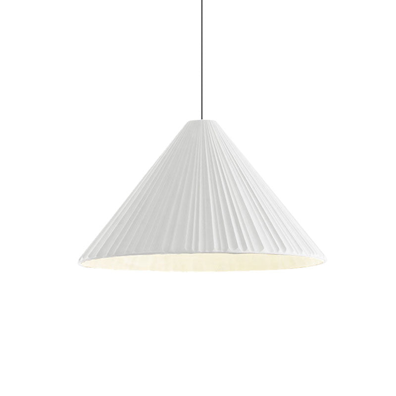 White/Pink/Blue Ribbed Cone Pendant Light Nordic Style 1 Light Living Room Hanging Lamp, 8"/12.5"/16" Diameter Clearhalo 'Art Deco Pendants' 'Cast Iron' 'Ceiling Lights' 'Ceramic' 'Crystal' 'Industrial Pendants' 'Industrial' 'Metal' 'Middle Century Pendants' 'Modern Pendants' 'Modern' 'Pendant Lights' 'Pendants' 'Tiffany' Lighting' 1126858
