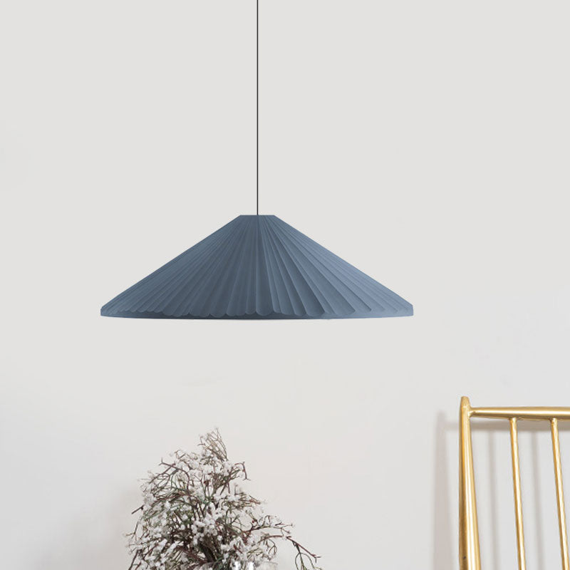 White/Pink/Blue Ribbed Cone Pendant Light Nordic Style 1 Light Living Room Hanging Lamp, 8"/12.5"/16" Diameter Clearhalo 'Art Deco Pendants' 'Cast Iron' 'Ceiling Lights' 'Ceramic' 'Crystal' 'Industrial Pendants' 'Industrial' 'Metal' 'Middle Century Pendants' 'Modern Pendants' 'Modern' 'Pendant Lights' 'Pendants' 'Tiffany' Lighting' 1126866