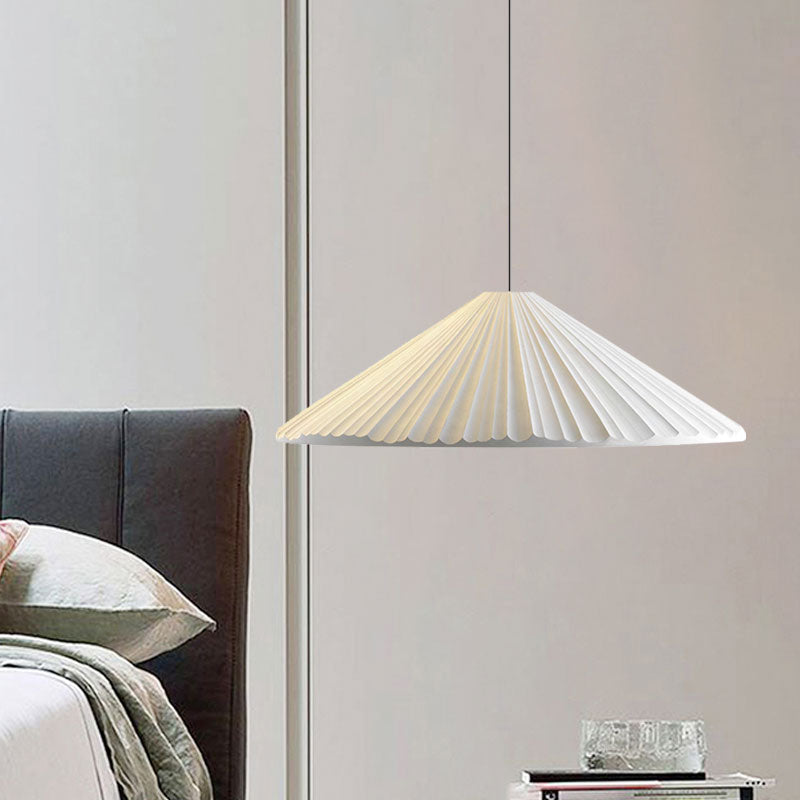 White/Pink/Blue Ribbed Cone Pendant Light Nordic Style 1 Light Living Room Hanging Lamp, 8"/12.5"/16" Diameter Clearhalo 'Art Deco Pendants' 'Cast Iron' 'Ceiling Lights' 'Ceramic' 'Crystal' 'Industrial Pendants' 'Industrial' 'Metal' 'Middle Century Pendants' 'Modern Pendants' 'Modern' 'Pendant Lights' 'Pendants' 'Tiffany' Lighting' 1126871